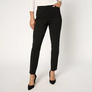 NWOT Susan Graver Modern Essentials Regular Smart Ponte Pants - Black